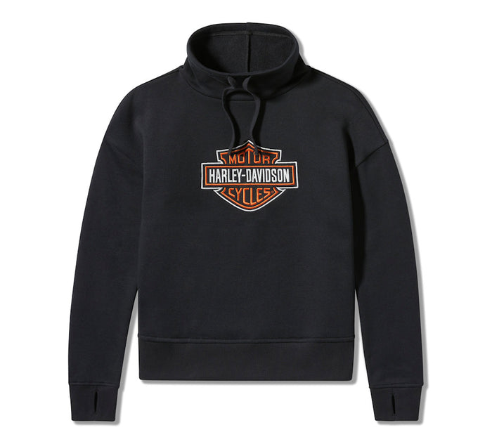 HARLEY-DAVIDSON® WOMENS PULLOVER KNIT BLACK