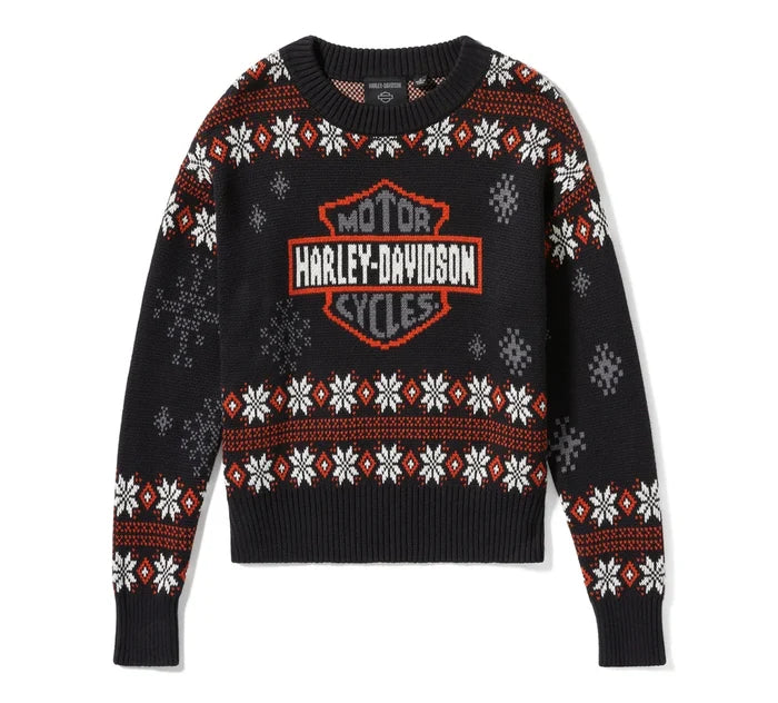 HARLEY-DAVIDSON® WOMENS SWEATER - KNIT BLACK