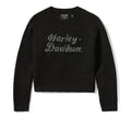HARLEY-DAVIDSON® WOMENS SWEATER JACQARD KNIT BLACK