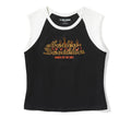 HARLEY-DAVIDSON® WOMENS TOP KNIT BLACK  / OFF WHITE COLORBLOCK