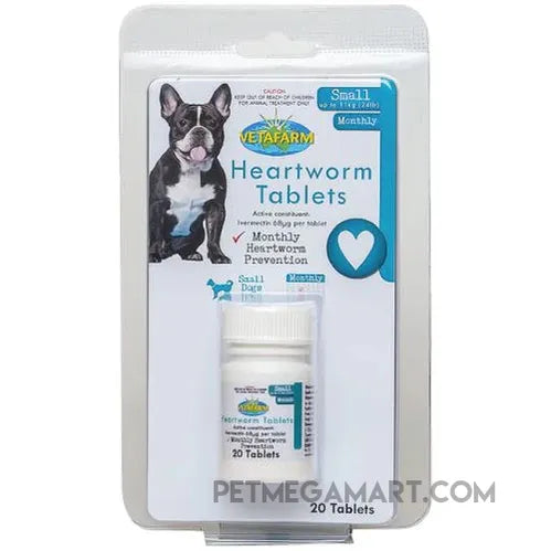 heartworm tablets for small dogs 20 tablets