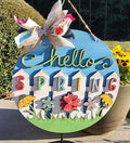 Hello Spring Fence Round