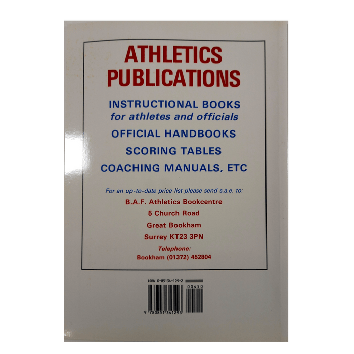 How to Judge Track Events | Book by David Littlewood and British Athletics Federation | Back Cover