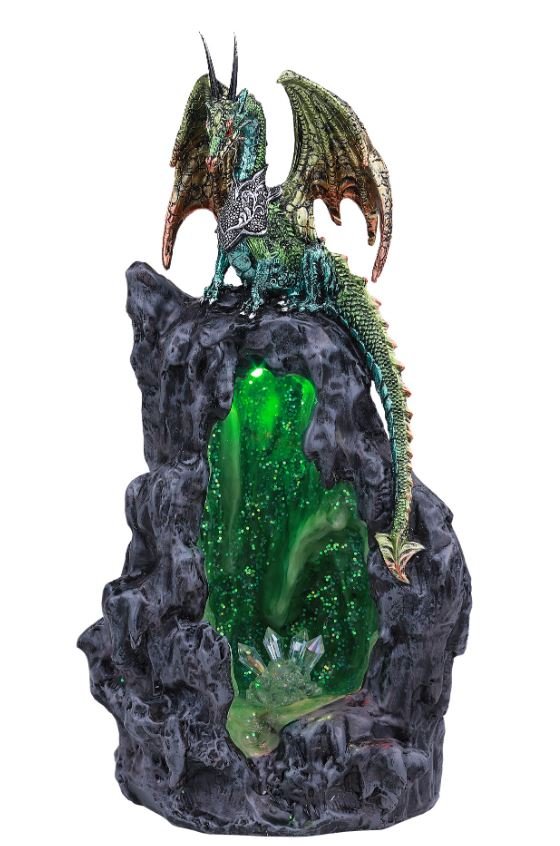 Incense Burner Green Dragon (backflow w/ light)