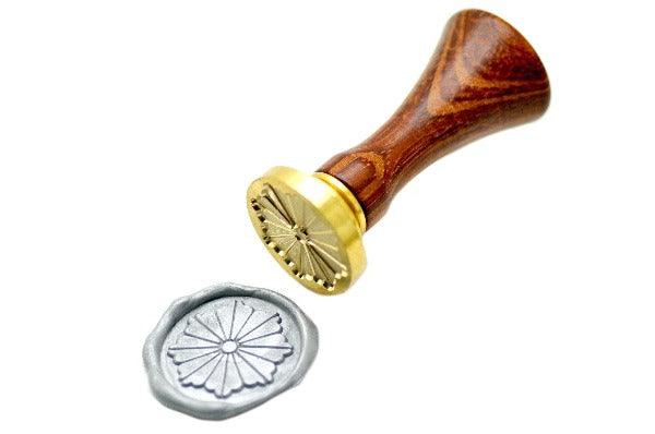 Japanese Kamon Asa Cannabis Wax Seal Stamp - Backtozero B20 - Botanical, cannabis, Deco, Decorative, him, Japanese, japanese family crest, Kamon, Leaf, Nature, Plant, Signature, signaturehandle, Silver