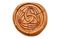 Japanese Kamon Noshi Interlock Deco Wax Seal Stamp - Backtozero B20 - Copper Gold, Deco, Decorative, Japanese, japanese family crest, Kamon, Signature, signaturehandle