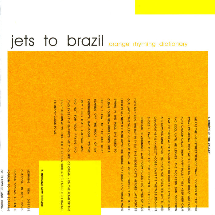 Jets to Brazil - Orange Rhyming Dictionary