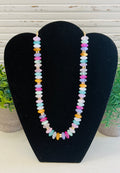 JM|Pastel Multi Rondelle Bead Necklace