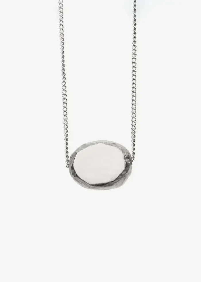 LADHA - Cala Luna Pebble Necklace - Silver-LADHA Jewelry-treehaus