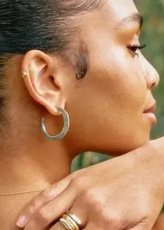 LADHA - Nairobi Hoop - Silver-LADHA Jewelry-treehaus