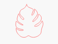 Layered Monstera Palm Leaf