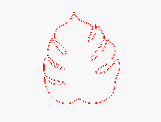 Layered Monstera Palm Leaf