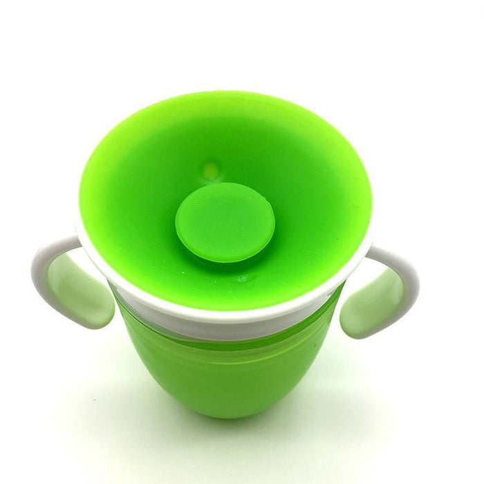 Leak-Proof Rotatable Magic Learning Cup for Babies - 240ml Silicone Sippy Cup - Multiple Colors