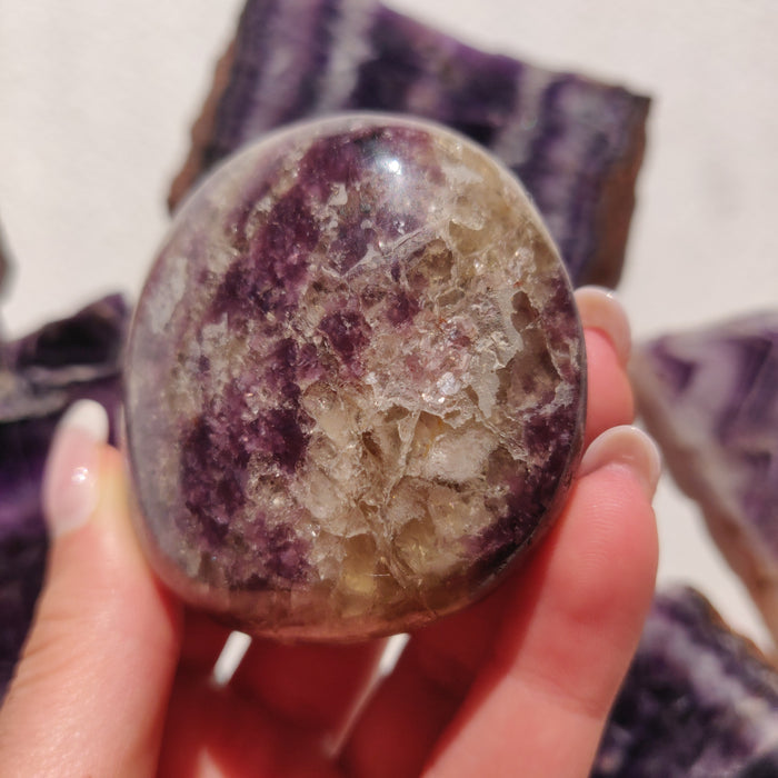 Lepidolite Palm Stone (#1) - Simply Affinity
