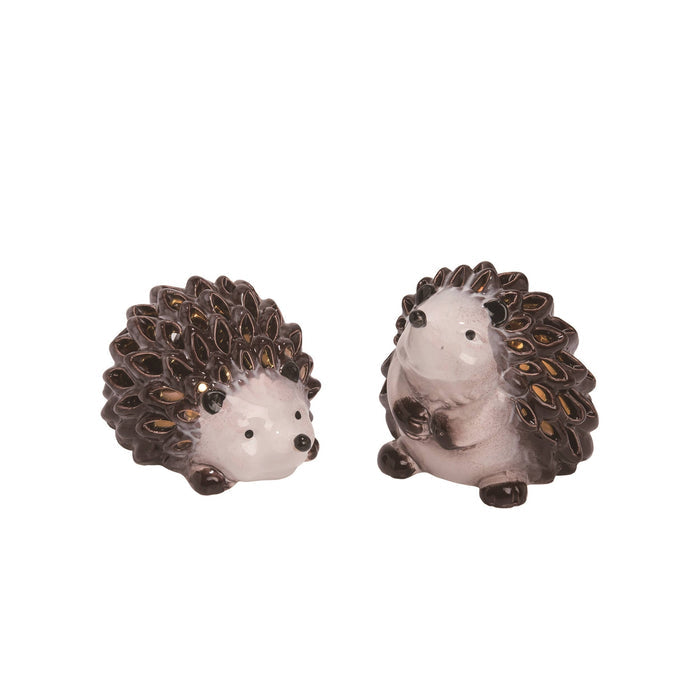 Light Up Hedgehog Figurines – Ceramic Glowing Accent Lights for Home Décor (Set of 2)