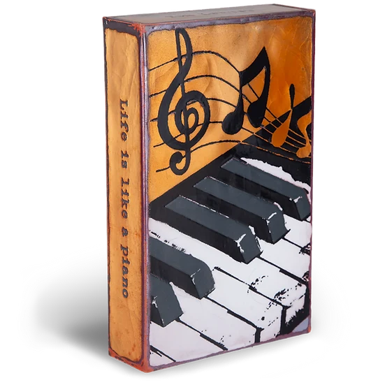 Llew - Spiritiles - Glass Over Copper - "Tickled Ivory" #003