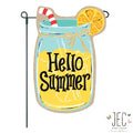 Mason Jar Lemonade Burlap 2-Sided Garden Flag - Posh West Boutique