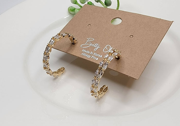 Medium Double Hoop Earrings - Posh West Boutique