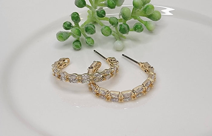 Medium Double Hoop Earrings - Posh West Boutique