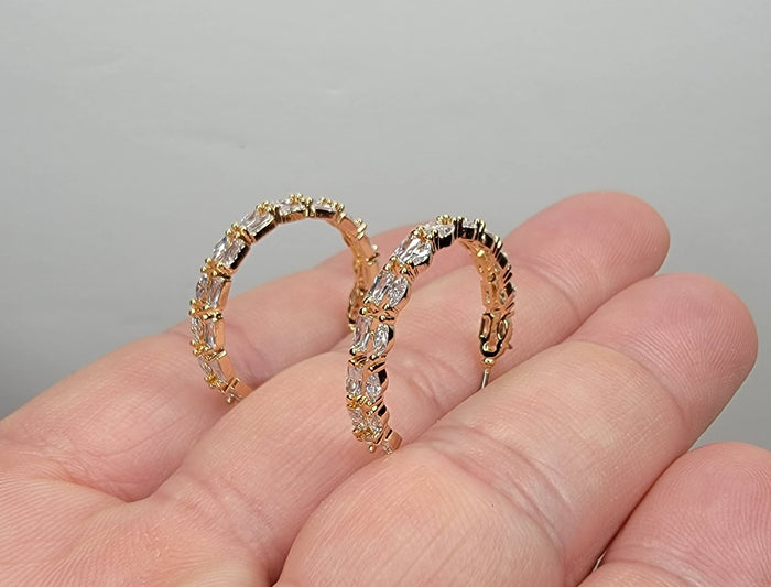 Medium Double Hoop Earrings - Posh West Boutique