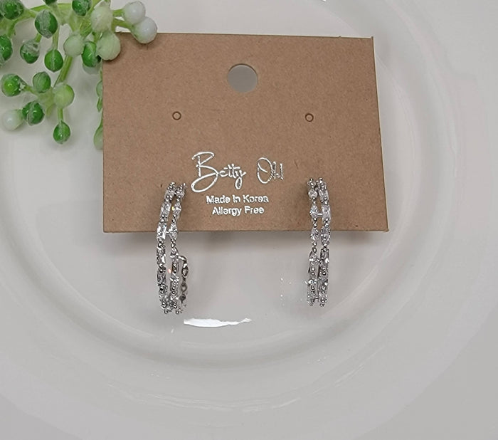 Medium Double Hoop Earrings - Posh West Boutique
