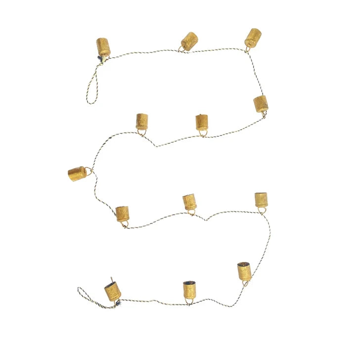 Metal Bell Garland with Black and White String - Posh West Boutique