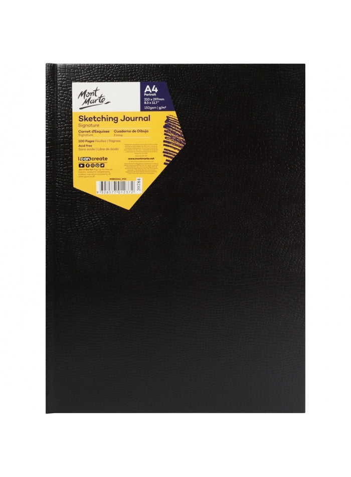 Mont Marte Sketching Journal Croc Finish A4 Portrait 150gsm 100 Sheet