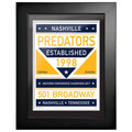 Nashville Predators 12 x 16 Dual Tone Framed Sign