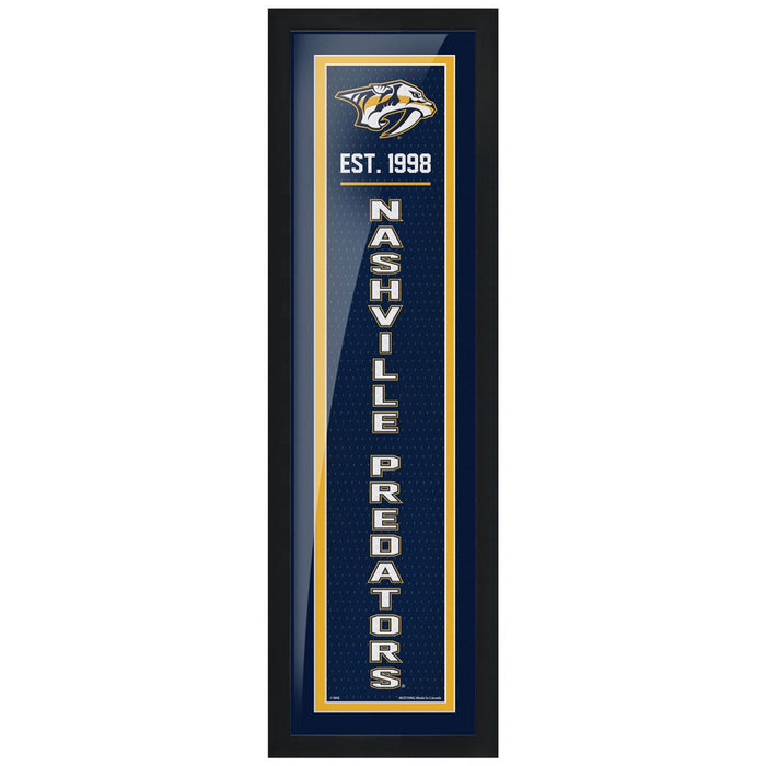 Nashville Predators 6x22 Established Framed Sign