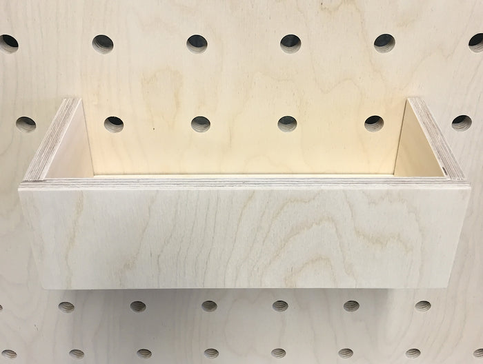 wooden box for plywood pegboard by kreisdesign