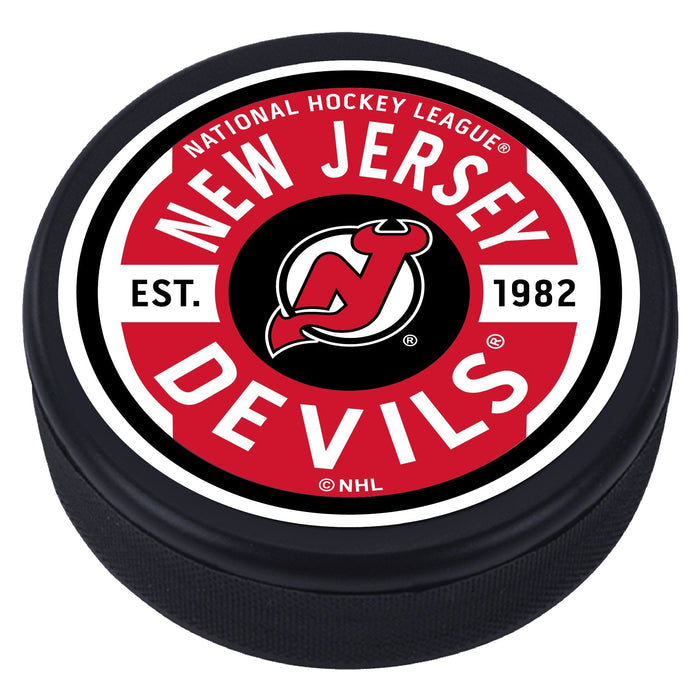 New Jersey Devils Gear Textured Puck