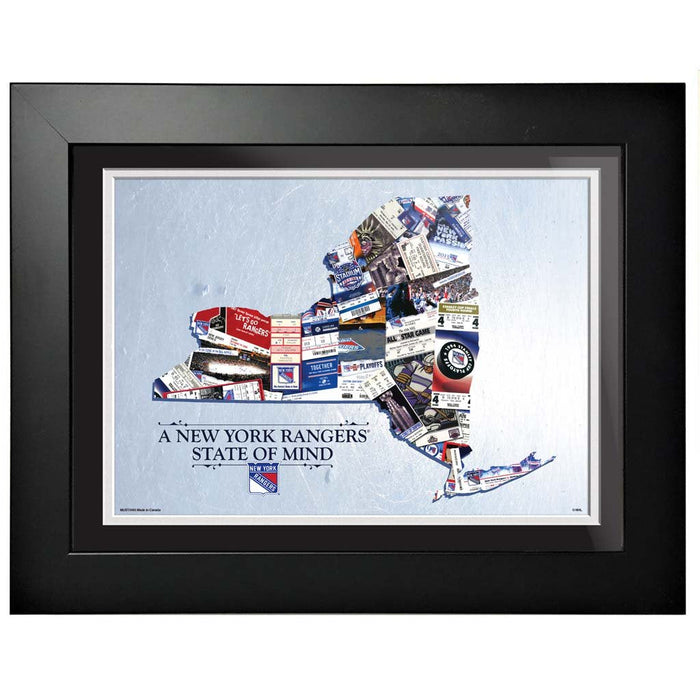 New York Rangers 12x16 State of Mind Framed Artwork