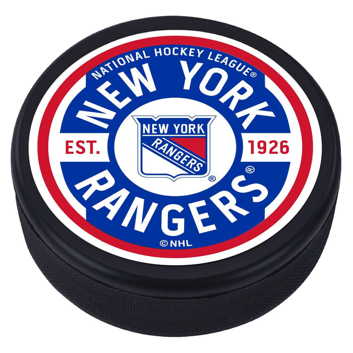 New York Rangers Gear Textured Puck