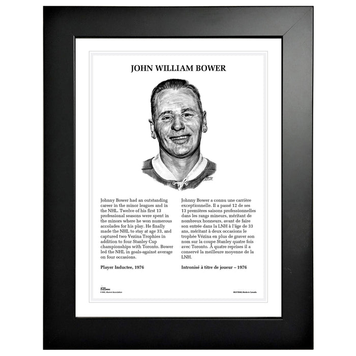 NHL Legends | 12" x 16" Frame | 1976 Johnny Bower