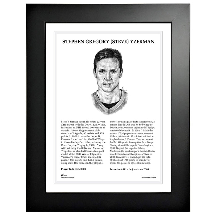 NHL Legends | 12" x 16" Frame | 2009 Steve Yzerman
