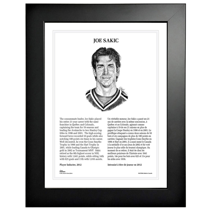 NHL Legends | 12" x 16" Frame | 2012 Joe Sakic