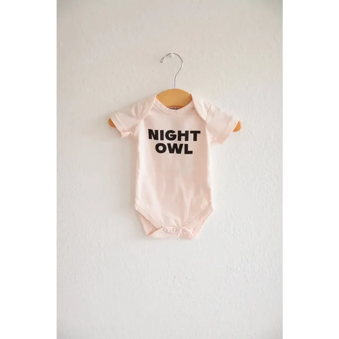 "Night Owl" Organic Cotton Baby Bodysuit