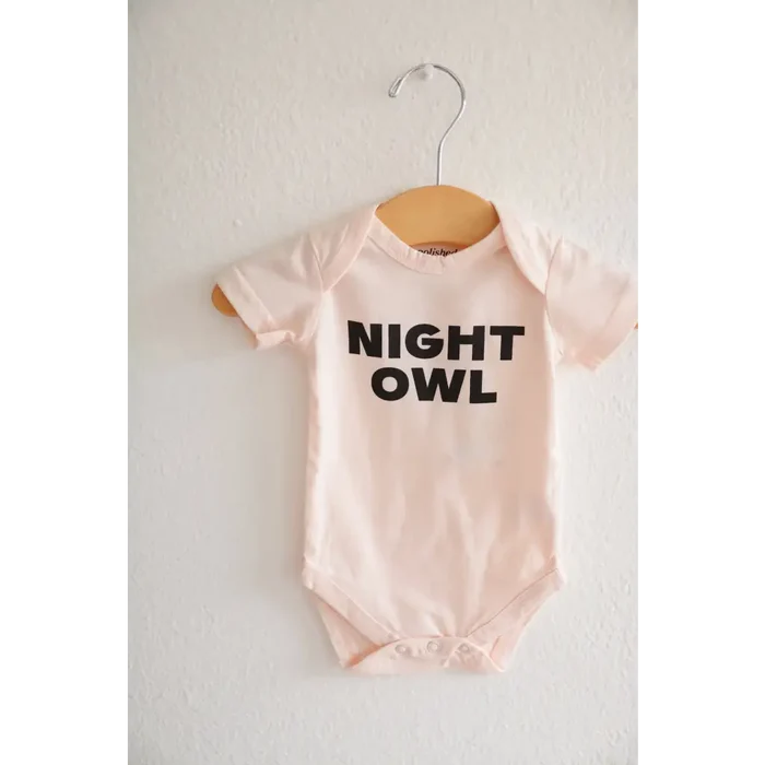 "Night Owl" Organic Cotton Baby Bodysuit