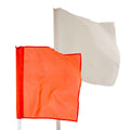 Fabric Flags for Athletics Officials and Sports Use | Simple solid handle | One Red, One White