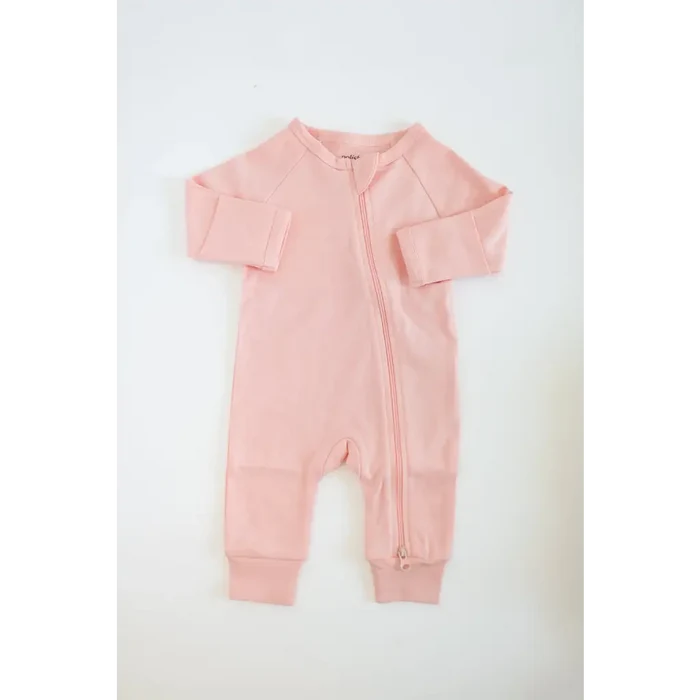 Organic Cotton Baby Zipper Sleeper (Cozy Pink)