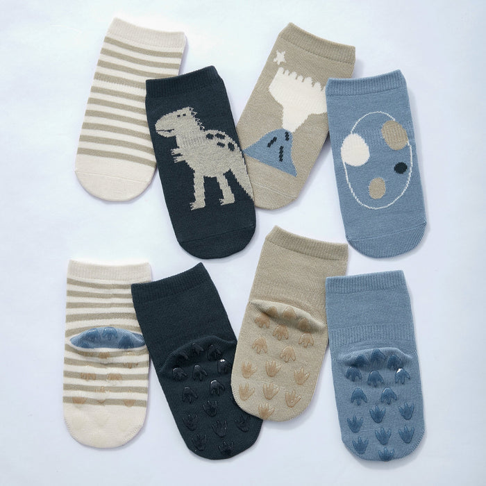 Organic Stay-On Baby & Toddler Non-Slip Socks (4 Pairs)