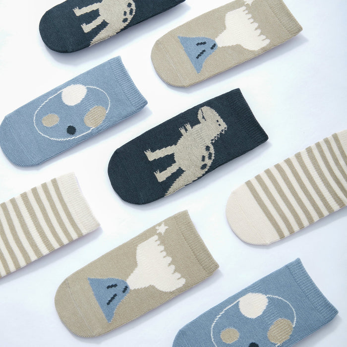 Organic Stay-On Baby & Toddler Non-Slip Socks (4 Pairs)