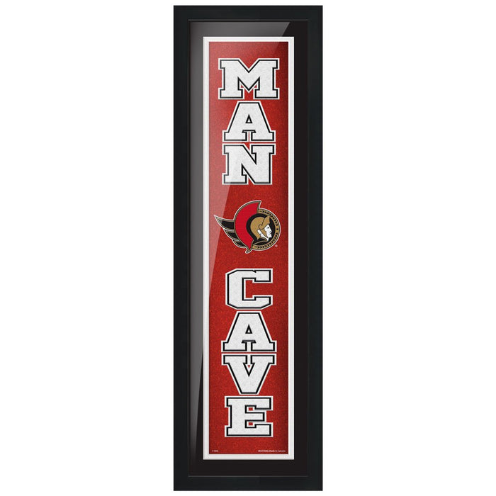 Ottawa Senators 6x22 Team Man Cave Framed Artwork