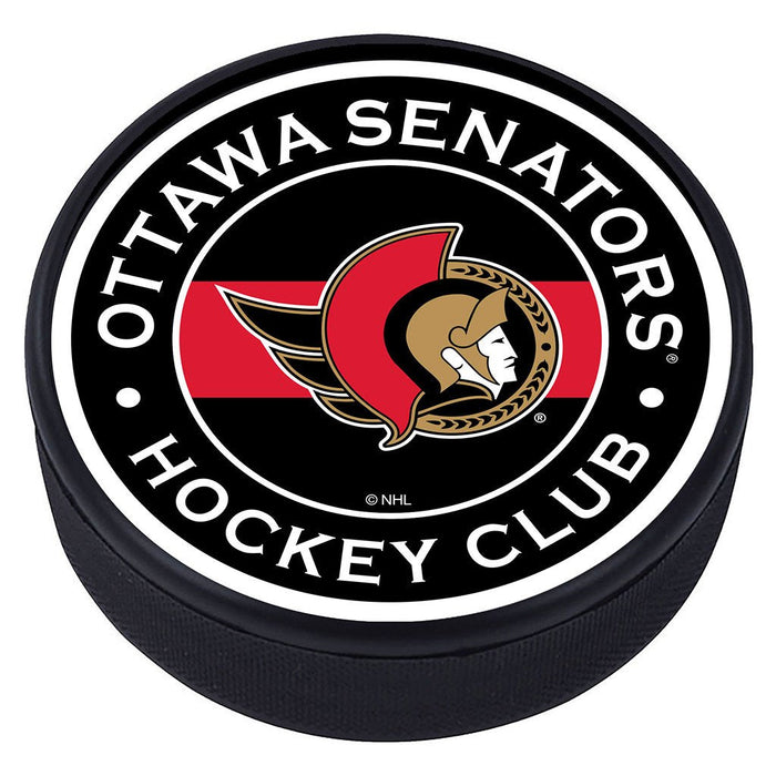 Ottawa Senators Striped Textured Puck