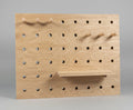 oak veneer small pegboard with shelf and pegs