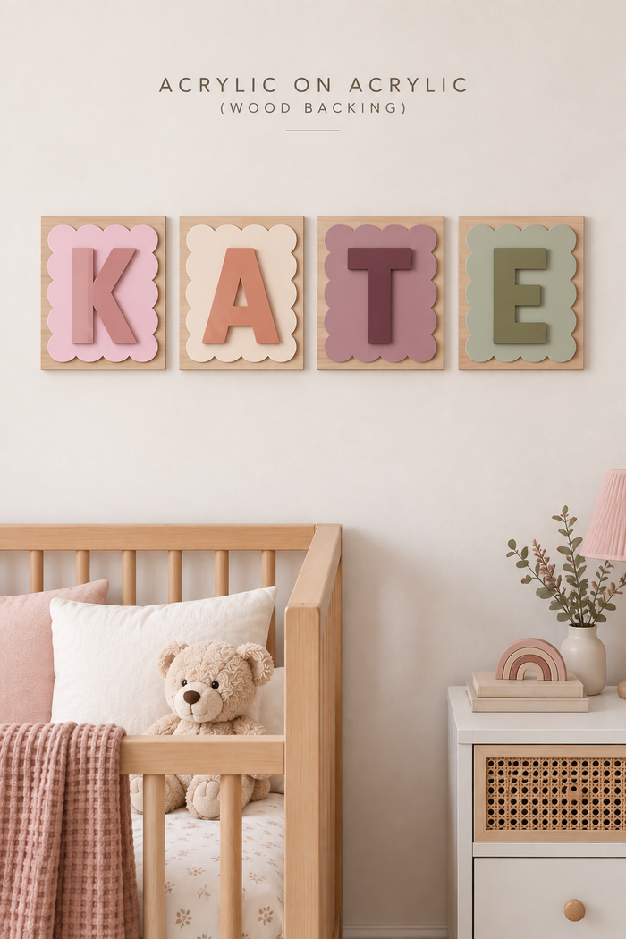 Personalised Scalloped Name Sign