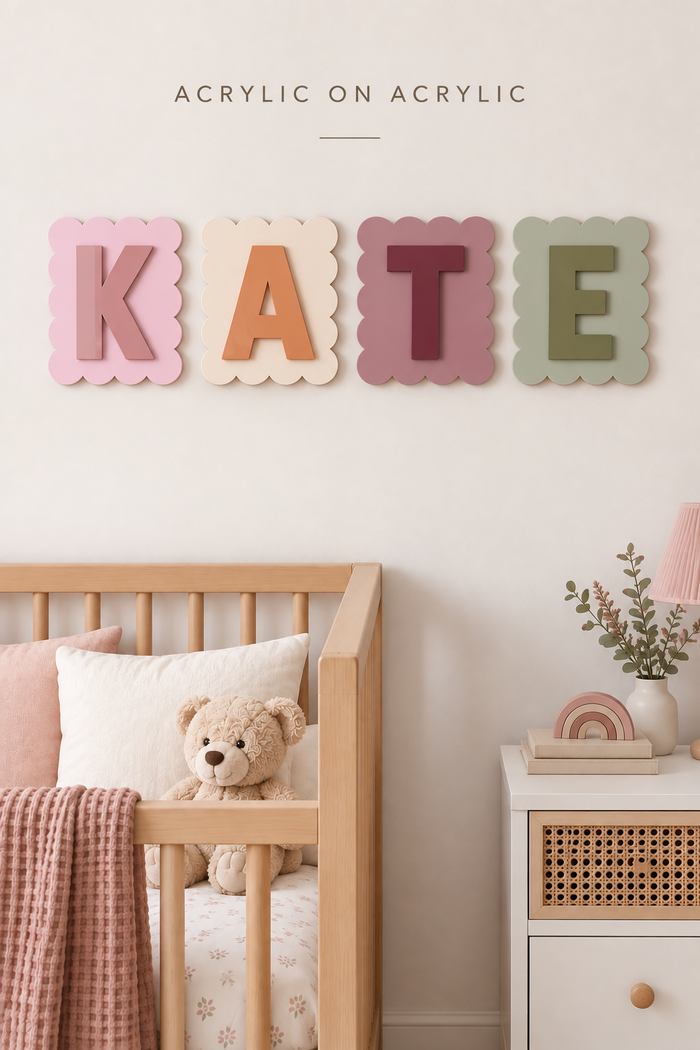 Personalised Scalloped Name Sign