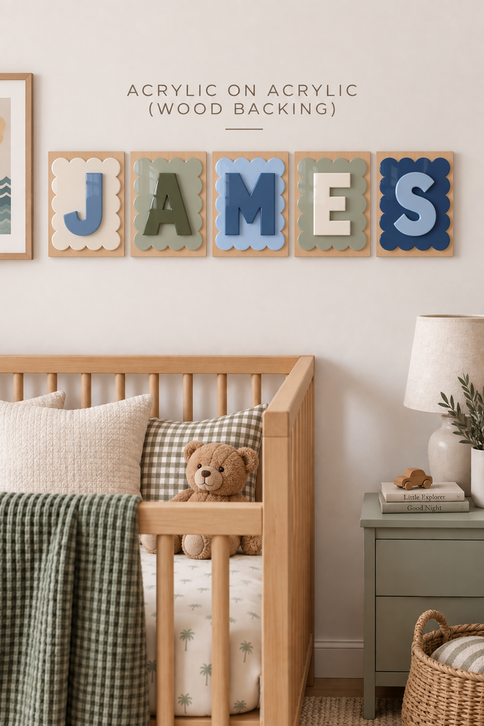 Personalised Scalloped Name Sign