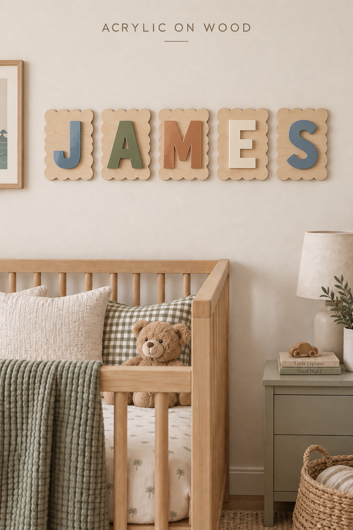 Personalised Scalloped Name Sign