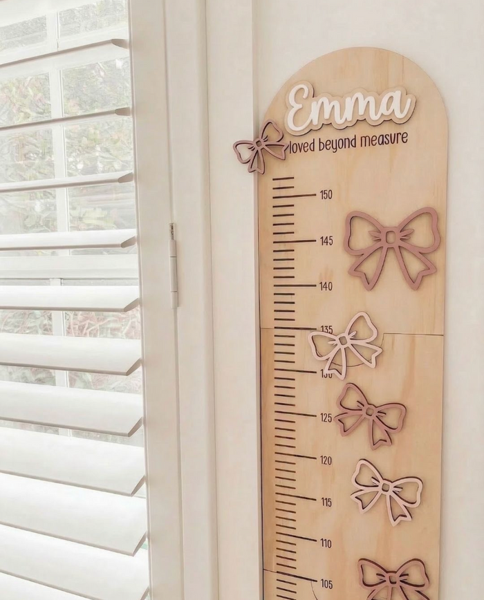 Personalised Wooden Height Chart - Themed